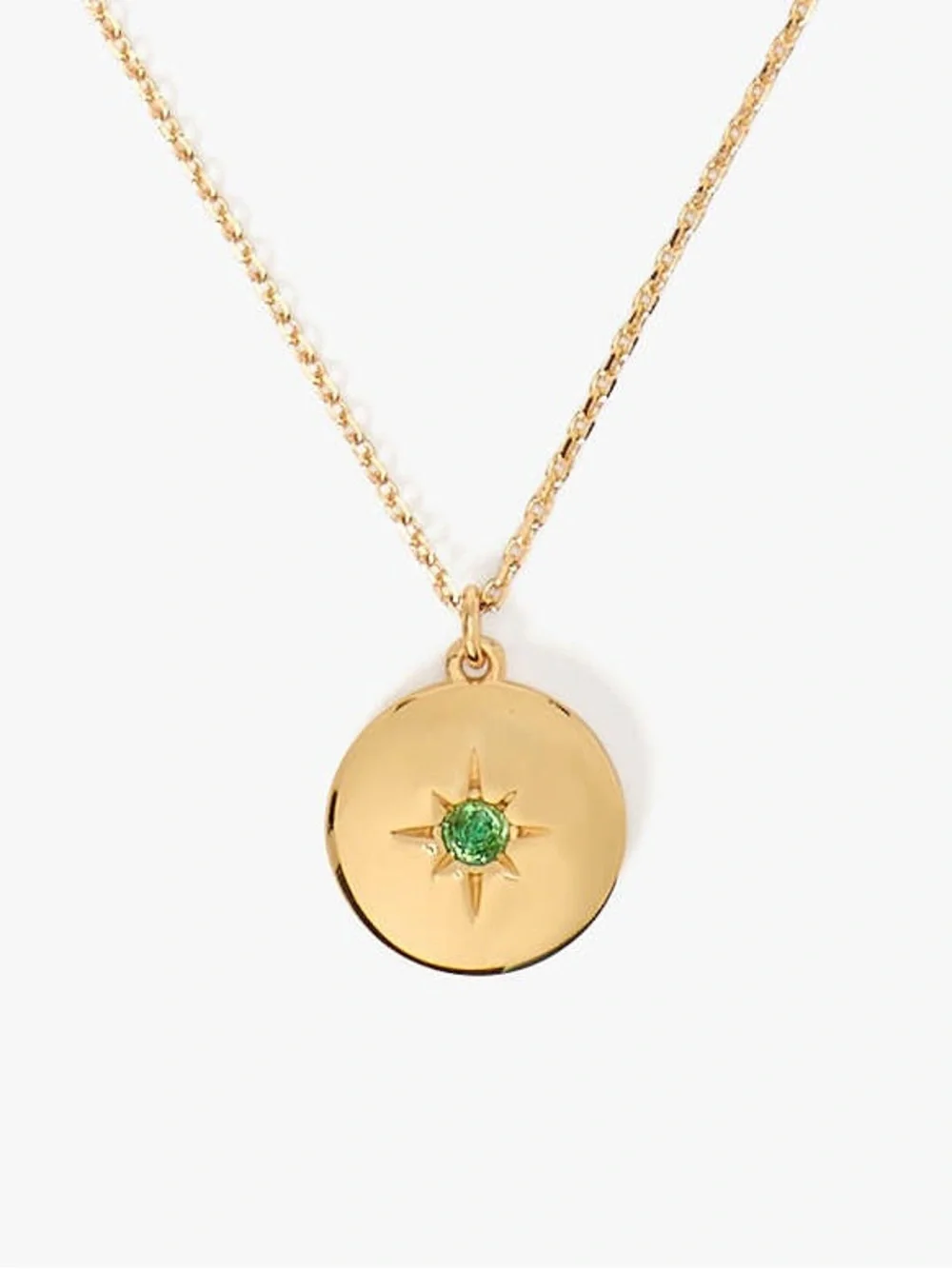 NWT $68 kate spade The Color Spark Collection Green Joy Medallion Necklace